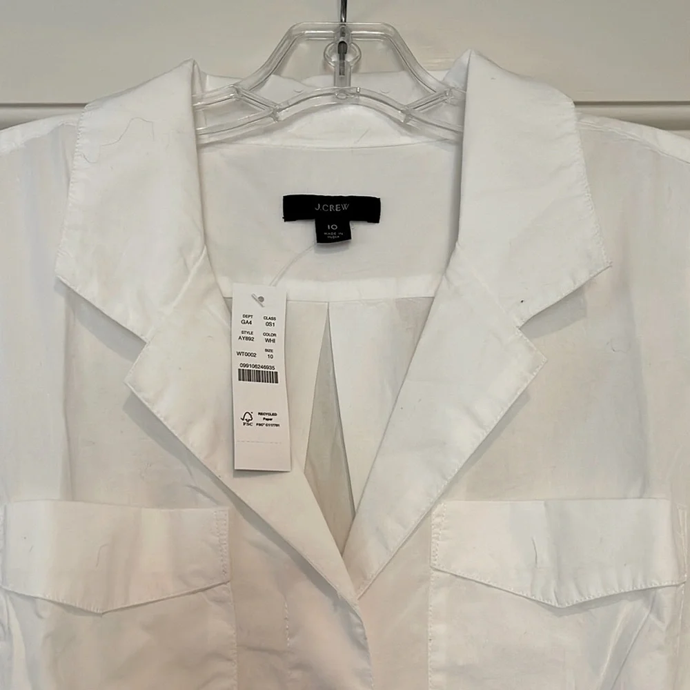 J.Crew Poplin Patch-pocket cotton poplin shirtdress dress AY892